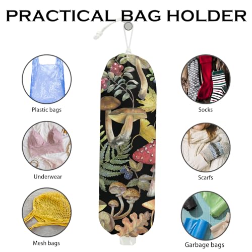 Mushroom Plastic Bag Holder for Kitchen Essential, Mushroom Gifts for Women - color: multicolour 0274