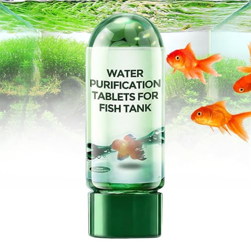 Water Purification Tablets for Fish Tank, Powerful Aquarium Water Purification Tablet, Efficient Clear Turbidity & Improve Water Quality, Remove All Kinds of Turbidity from Fish TankWater (1pcs) - size: 1pcs