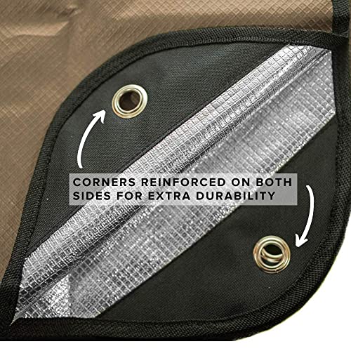 Arcturus Insulated Tarp, Reusable Heavy Duty Thermal Survival Blanket – 60x82in, Reflects 90% Body Heat, Waterproof, Windproof, 3-Layer Design, Reinforced Grommets, Coyote Brown - color: Coyote Brown