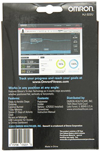 Omron Tri-Axis Pedometer with USB Plug