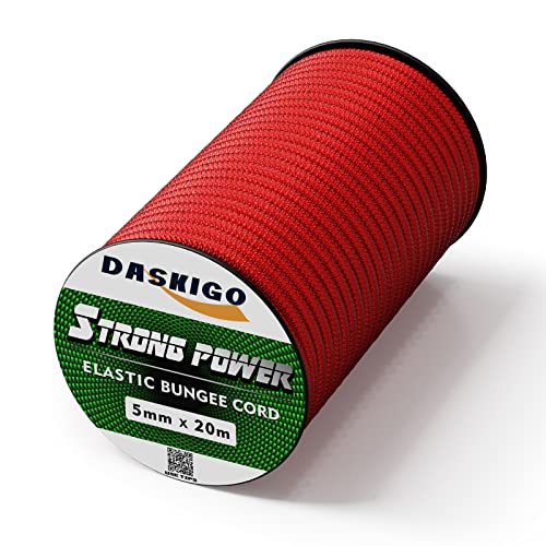 Elastic Bungee Shock Cord 3-8mm (Red, 1/5'' x 66FT) - color: Red, size: 1/5'' x 66FT