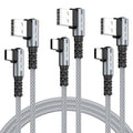 Short Right Angle USB C Cable 3FT 3Pack, USB to USB C Cable 90 Degree - color: Grey+White, size: 3FT