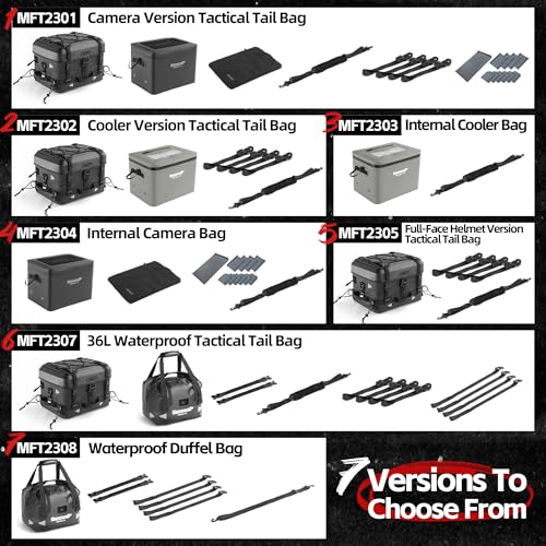 Rhinowalk Insulated Motorcycle Tail Bag Thermal Storage with Waterproof Shell – Ideal for Food Delivery or Commuting (Combo MFT2302: 36L Hard Shell Case + 22L Insulated Insert) - style: Insulation Bag Combo Mft2302