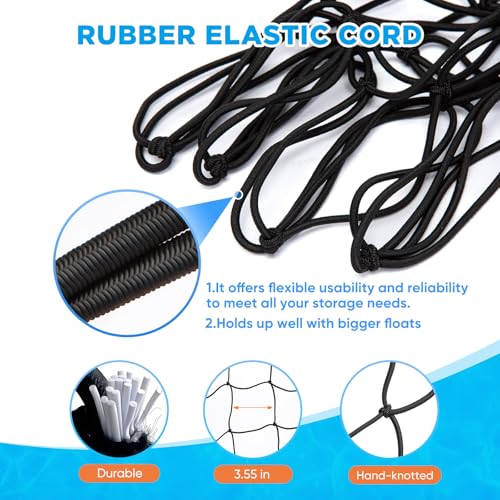 AURASUN 71" L x 47" W Pool Float Storage Net for Fence with Hooks - size: L - 71" L x 47" W