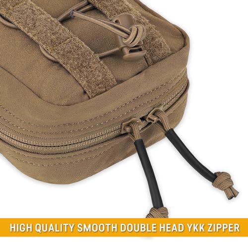 PETAC GEAR Tactical Vertical GP Pouch,Small MOLLE/Belt Medical Utility Organizer Pouches. - color: CB
