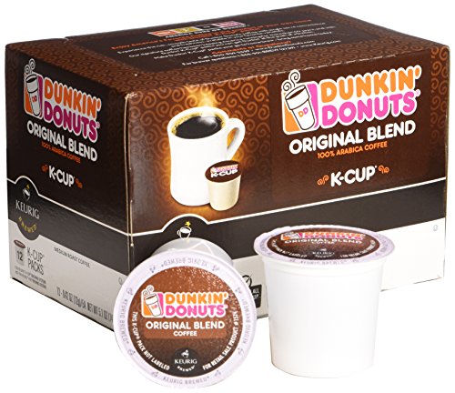 Dunkin' Donuts Original Blend Medium Roast Coffee, 12 K Cups for Keurig Makers - size: 12 Count (Pack of 1)