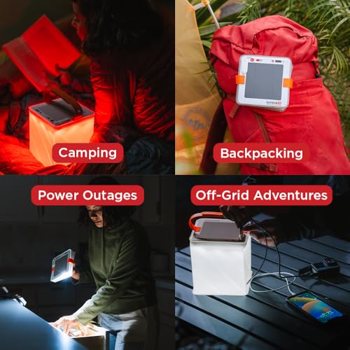 LuminAID Survivor Inflatable Solar LED Camping Lantern & Dual Phone Charger - style: 600 Lumens