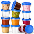 Tafura 4 oz Food Storage Containers, 12 Pack, Twist Top, BPA-Free - color: 12 PACK - 4 OZ - BLUE