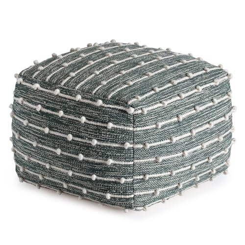 Anji Mountain 16" H x 22" W Handmade Pouf Ottoman for Living Room & Couch - color: Cedar