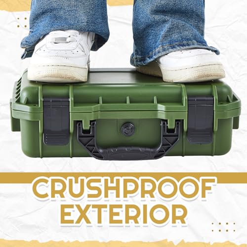 Relaxweex 11.3 x 8.7 x 4.2 Inch Hard Case, Grid Shell, Green - color: Green, size: 11.3 x 8.7 x 4.2 Inch, style: Grid Shell