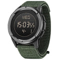DIDITIME Tactical Watches for Men, Military Watches for Men, Waterproof 164FT, Fitness Watch, Mens Digital Watches with Compass, Metronome, Pedometer, Lightweight Breathable Nylon Watch - color: ALPS-GREEN