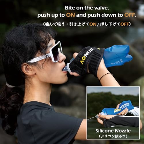 TRIWONDER Running Handheld Water Bottle 17.6oz BPA-Free Hydration Bottle for Running, Marathons & Walking - color: B-500ml Handheld Holder Strap