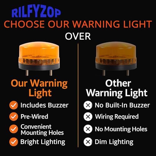 Industrial Round Beeper Warning Light D-5061-J Yellow AC 110V-120V 75dB Flashing - color: Yellow Flashing, style: 110V
