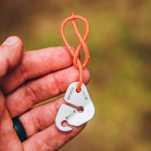 GEAR AID Reflective Guyline Kit with Line Tensioners for Tents and Tarps, 50 ft, Orange - style: Guyline Kit (Paracord+ Tensioners)