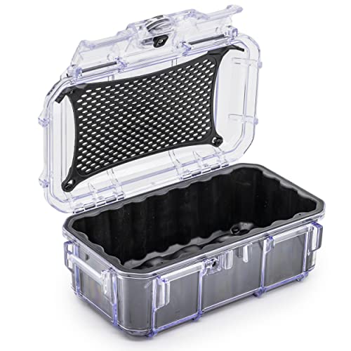Seahorse 57 Portable Waterproof Dry Box Protective Case - Travel Safe/Mil Spec / IP67 Waterproof/USA Made - for Cameras, Action Cams, Ammunition, Rifle Ammo, Marine (Clear) (SE57CL) - color: Clear