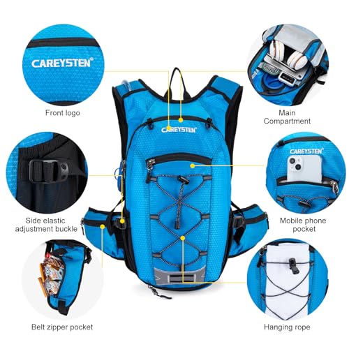 Carey STEN Hydration Backpack Hiking Pack Equipped 2L Water Bag - color: Sky blue