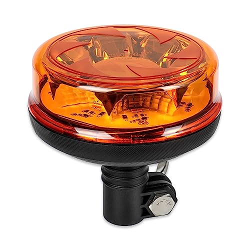 1Pcs Led Beacon Light Yellow Strobe Lights for Trucks 12V 24V Orange Beacon Light Rotating Beacon with 6 Modes for Car Truck UTV SUV Tractor Forklift Golf Cart Trailer