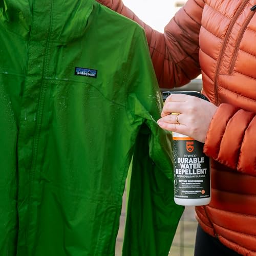 GEAR AID Revivex Durable Water Repellent (DWR) Spray for Waterproof Jackets, Rain Gear, Gore-TEX, Tents & Camping Gear – Restore Waterproofing & Breathability, Various Sizes - style: Dwr Spray, 10 Oz