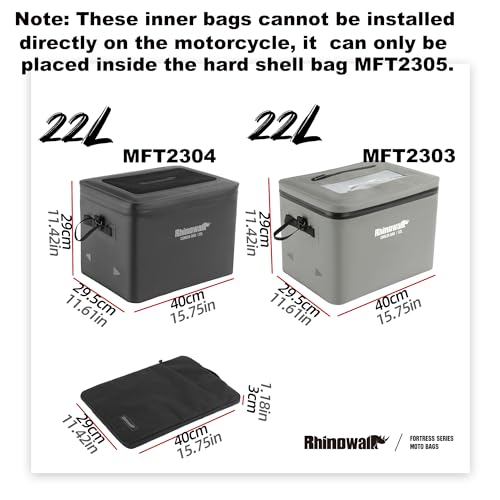 Rhinowalk Thermal Insert for Motorcycle Tail Bag 22L Waterproof Removable Insulated Liner Keep Cool or Warm (MFT2303) - style: Insulation Bag Only Mft2303