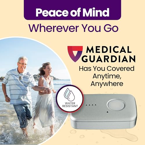 Medical Guardian MGMini Medical Alert Device for Seniors | Subscription Required | SOS Button, Emergency Location Assistance, 24/7 Monitoring | Silver - color: Silver