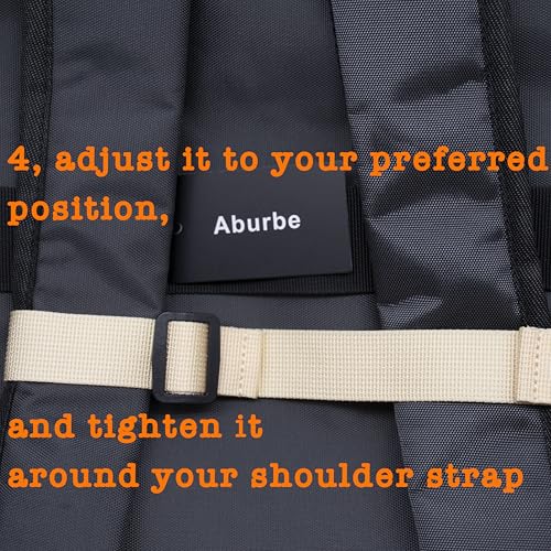 Backpack Chest Strap, Universal Add on Adjustable Sternum Strap, Chest Belt Replacement, with Heavy Duty Quick Release Buckle Clip, for Travel, Hiking, Camping, School - color: Beige