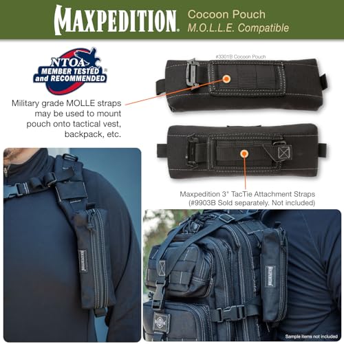 Maxpedition Gear Cocoon Pouch, Black, Medium