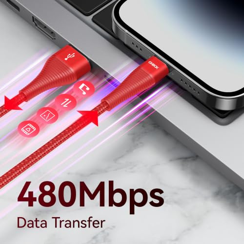 Extra Long USBA to USBC Cable 15FT, Type C Charger Fast Charging Cord USB C | Heavy Duty USB C Charging Cable for iPhone 17 16 15, iPad Pro, Air, Mini, Samsung S25, Pixel 8a 10a, Moto Razr 40 50, G - Red - color: Red, size: 15 FT - 1 Pack, style: USB A to