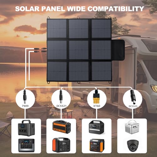 LVYUAN 300W Portable Solar Panel, 24V Foldable Blanket Solar Panel IP64 P-PERC, Upgraded 23% Efficiency for Solar Power Station Generator for Outdoor Camping Hiking, 16.5 Pounds - size: 300 Watt Portable Solar Panel