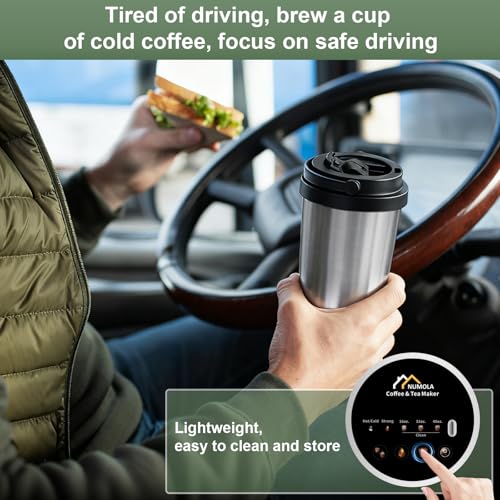 Numola Portable Brew Coffee Maker with 16oz Stainless Steel Cup