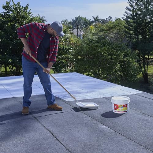 Flex Seal Liquid, Liquid Rubber Coating Sealant, Waterproof, Flexible, Breathable, and UV Resistant, Roof Repair, Basements, RV, Campers, Trailers, Marine, EPDM, Masonry, MAX, White, 2.5 Gallon