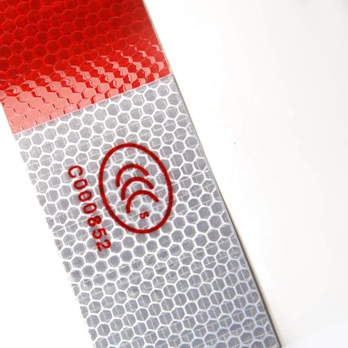 ONTWIE Reflective Tape, 2 Inch x 30ft Reflective Tape Outdoor Waterproof - color: Red/White