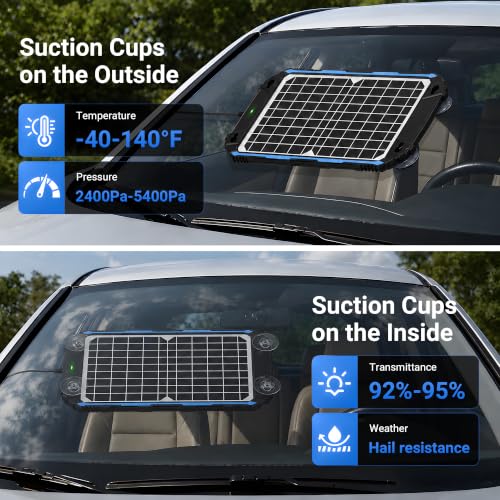 SUNER POWER Waterproof 12W 12V Solar Battery Charger & Maintainer Pro, Built-in UltraSmart MPPT Charge Controller, 12 Volt Solar Panel Trickle Charging Kits for Car Automotive Boat Marine RV Trailer - size: BC-12W Pro