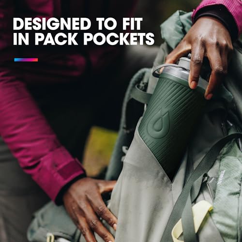 HydraPak Flux Collapsible Backpacking Water Bottle (1.5L, Mammoth Grey) - color: Mammoth Grey, style: 1.5L/50oz