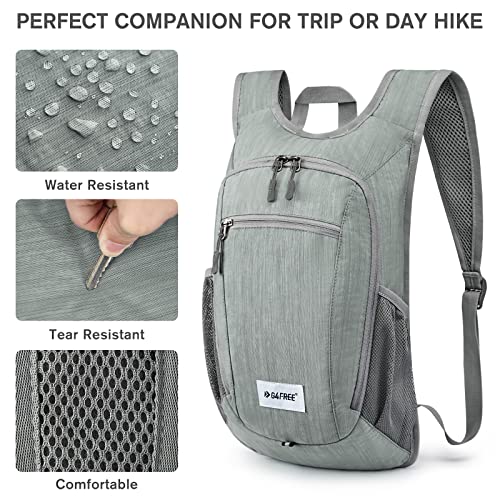 G4Free 10L/15L Hiking Backpack Lightweight Packable Hiking Daypack Small Travel Outdoor Foldable Shoulder Bag - color: Grey, size: 15L