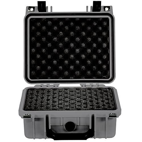 Eylar Small 10.62" Gear, Equipment, Hard Camera Case Waterproof with Foam TSA Standards (Gray) - color: Gray