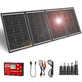 DOKIO 200W Portable Foldable Solar Panel Kit, 36V for 24V Systems | Folds to 20 x 27 in and weighs 9.7 lb; includes controller and USB; for 24V batteries, power stations and camping