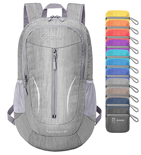 ZOMAKE 25L Ultra Lightweight Packable Backpack, Foldable Hiking Backpacks