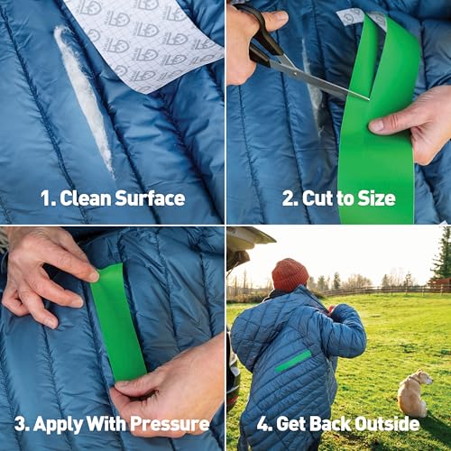 GEAR AID Tenacious Tape 3" x 20" Nylon Repair + 2 Hex Patches, Clear - color: Clear Tape with Patches, style: 3" × 20" + (2) 1.5" Hex Patches