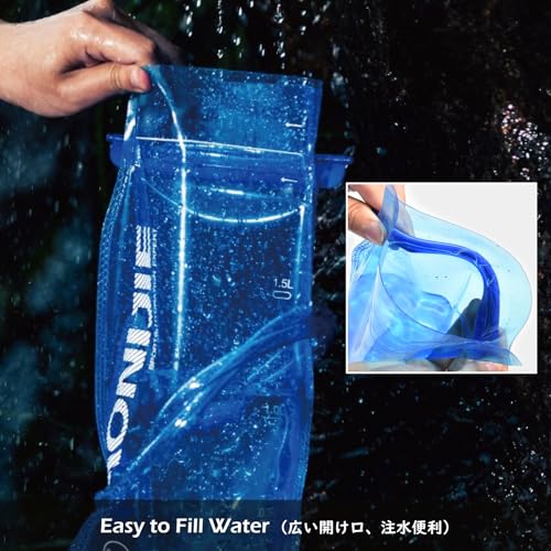 TRIWONDER Hydration Bladder Water Reservoir 1.5 Liter 2L 3L BPA Free Water Bladder for Running Cycling Hiking Camping Backpack - color: B - 3L