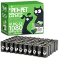 Pet N Pet Poop Bags for Dogs, 1080 Count, Plant Based, Black 9x13 Thick - color: Black - Unscented