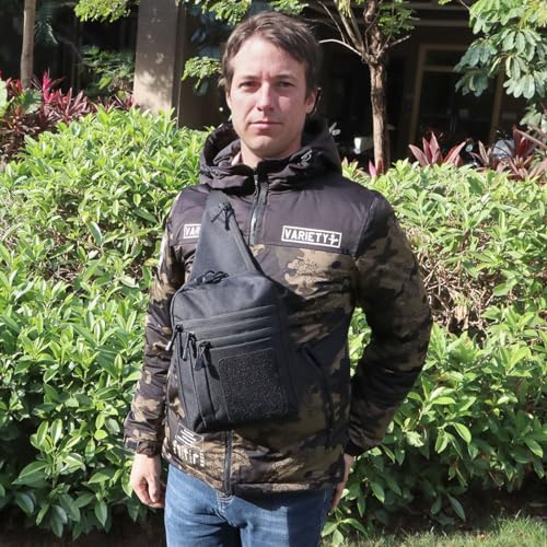 Shoulder holster bag for concealed carry of handguns Chest pack with Sling Ccw Sling Bag Tactical Crossbody Bag - color: Gray