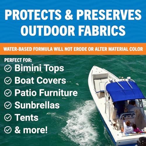 Waterproofing Spray for Fabric 1 Gallon, Heavy Duty Water Proof Spray | Outdoor Canvas, Jackets, Tents, Clothing and Boots, Water Repellent Protector, Better Boat - style: 1 Gallon