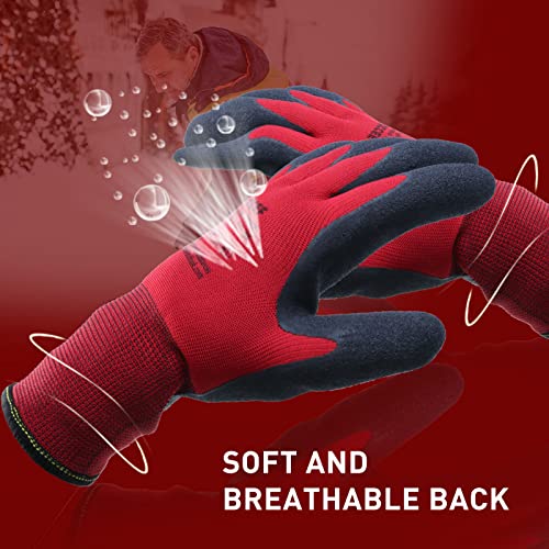 2 Pairs Winter Work Gloves Men Women, Thermal Freezer Gloves - size: Small (Pack of 2)