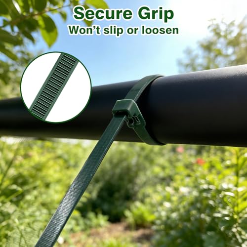 100 Pack Reusable Zip Ties 24 Inch Extra Long Cable Ties Dark Green | Reusable Trigger Release / Industrial Nylon / UV Resistant / Non-Slip Self-Locking / Round Ends No Hurt / Extra Long 24" - size: 24 inch