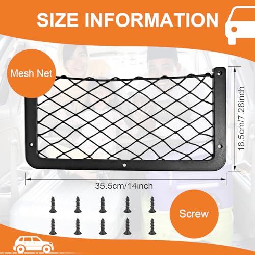 Frienda 4 Pcs Bungee Net Pocket Framed Mesh Car Boat RV,14 X 7.3 Inch - size: 14 x 7.3 Inch