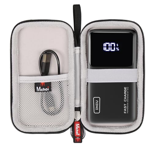 Mchoi Hard Case Suitable for INIU Portable Charger 22.5W PD3.0 QC4.0 Fast Charging, Waterproof Shockproof Portable Phone Charger Protective Case, Case Only, Black