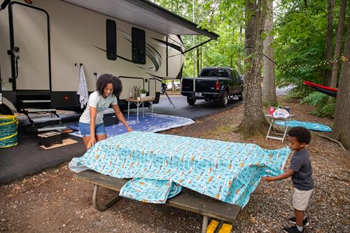 Camco Pop-Up Utility Container - Use as Collapsible Trash Can When Camping - Holds 30-Gallon Kitchen-Size Trash Bags - 2-Ft Tall & Collapses for RV Storage and Organization (53490)