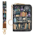 Yonlevres Credit Card Holder RFID Small Wallet Women Keychain Zipper - color: 0 Goth Lanyard