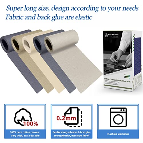 Canvas Iron on Patch,3"×60",Waterproof 100% Cotton Fabric Repair Patch,Used for Various Sofa,Tent,Clothes,Seats,Suitcases (Dark Blue) - color: Dark Blue, size: Canvas-3"x60"