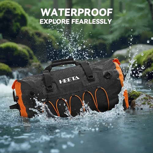 HEETA Waterproof Duffel Bag Travel Motorcycle Dry Bag Backpack 60L/80L/110L - color: Black, size: 110L